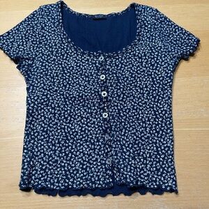 Brandy Melville blue zelly top